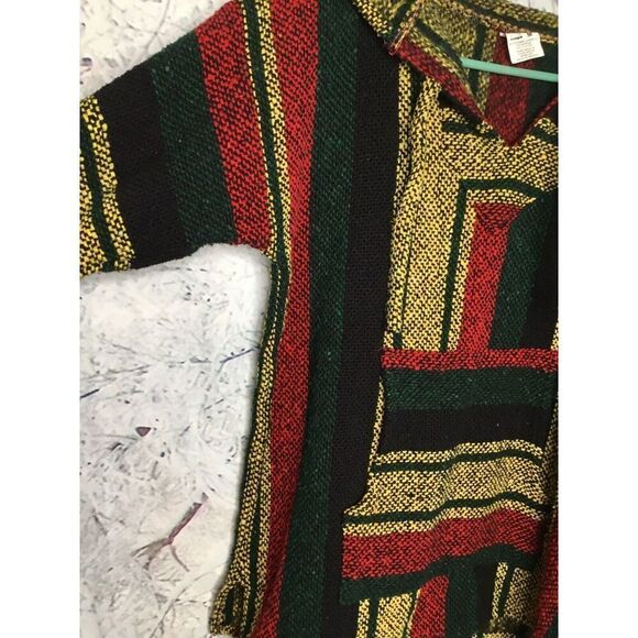 Artesanias Cuamatzi Women’s Medium Rug Baja Hoodie Boho Mexican Art Top - Picture 4 of 12